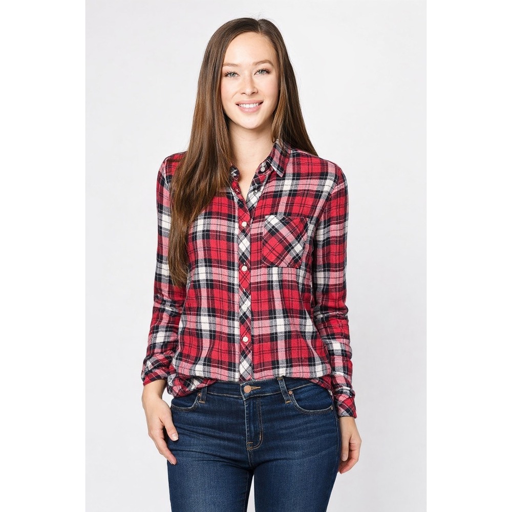 Rails Hunter Plaid Shirt Red S Soft Comfort Cozy Sporty Boyish‎ Casual Practical